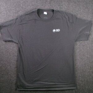 Becton Dickinson Shirt Mens L BD Volunteer Logo Black Short Sleeve Back Print